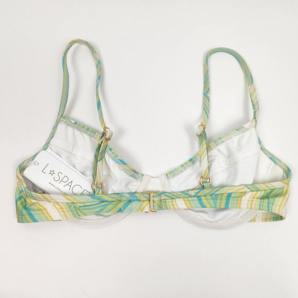 L*Space Missy Bikini Top in Over the Edge Yellow Green Size Small Underwired NWT - Picture 3 of 5
